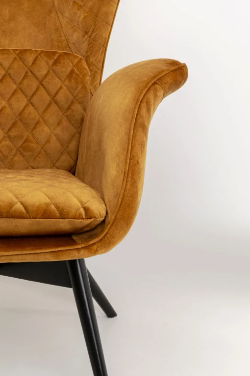 KARE Design Poltrona Tudor Velluto Oro Marrone - KARE> Poltrone