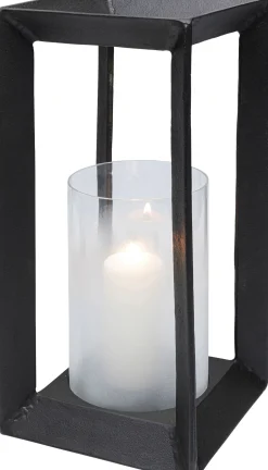 KARE Design Porta candela / Lanterna "Mabel" vetro e ferro h46cm - KARE> Lanterne