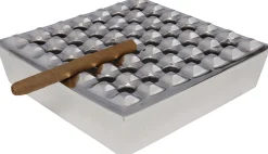KARE Design POSACENERE SOHO QUADRATO ARGENTO 25X25CM - KARE> Posacenere E Portasigarette