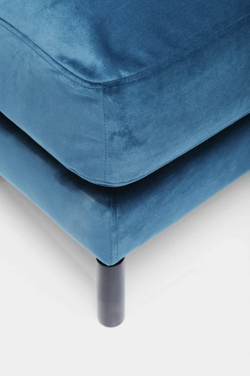 KARE Design Pouf poggiapiedi vellutato "Discovery" 100x100cm in color petrolio - KARE> Pouf