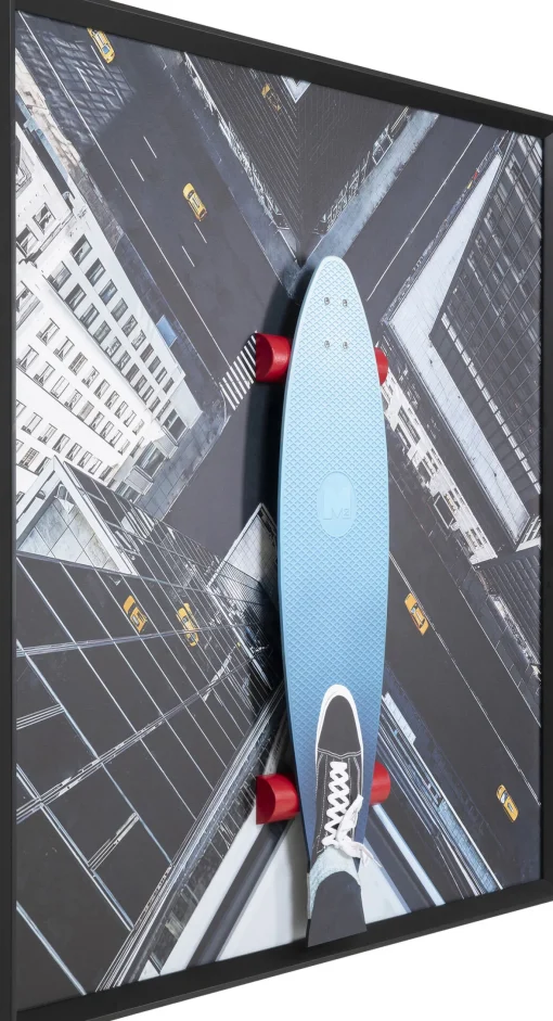 KARE Design Quadro con cornice Skyline Skater 149x149cm - KARE> Decorazioni Da Parete