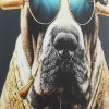 KARE Design Quadro in vetro Fashion Dog 60x80cm - KARE> Quadri