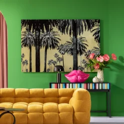 KARE Design QUADRO IN VETRO METALLIC PALMS 180X120CM - KARE></noscript> Quadri