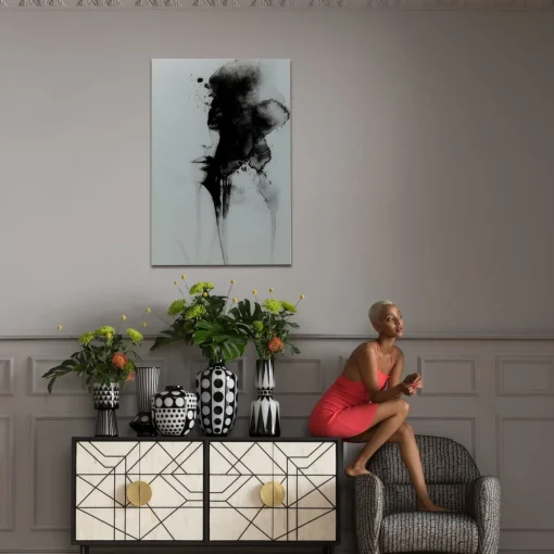 KARE Design Quadro in vetro Smokey Face 100x150cm - KARE> Quadri