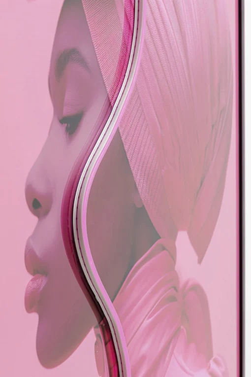 KARE Design Quadro incorniciato LED Pink Woman 80x80cm - KARE> Quadri