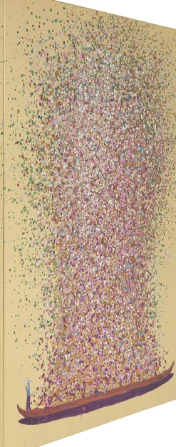 KARE Design Quadro Ritoccato Olio Flower Boat Oro-Rosa 100x80cm - KARE></noscript> Quadri