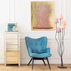 KARE Design Quadro Ritoccato Olio Flower Boat Oro-Rosa 100x80cm - KARE></noscript> Quadri