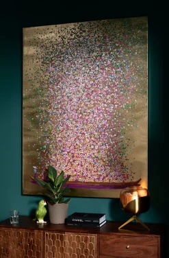 KARE Design QUADRO RITOCCATO OLIO FLOWER BOAT ORO-ROSA 160X120 - KARE></noscript> Quadri