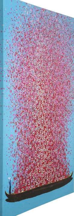 KARE Design Quadro Ritoccato Olio Flower Boat Blu-Rosa 160x120cm - KARE></noscript> Quadri