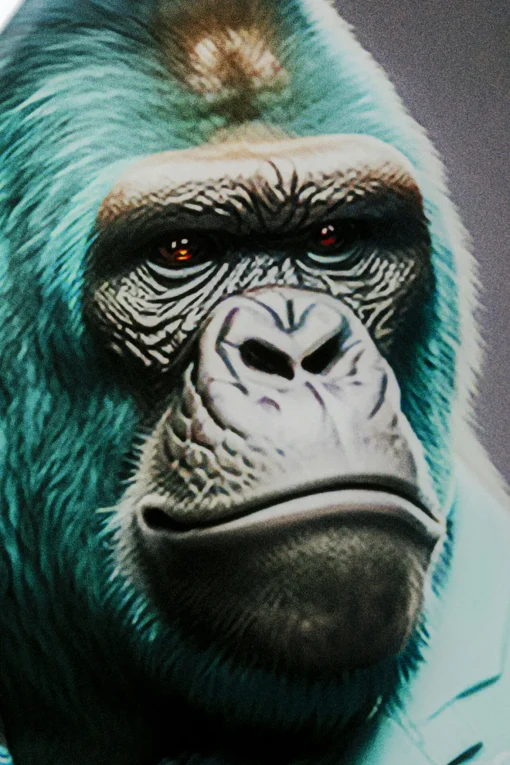 KARE Design Quadro vetro Mister Gorilla Blu 60x90cm - KARE> Quadri