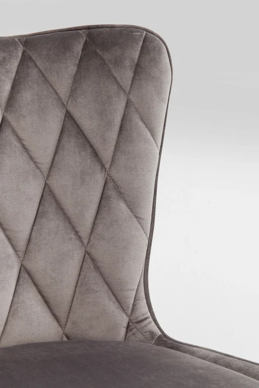 KARE Design SEDIA BLACK MARSHALL VELLUTO GRIGIO - KARE> Sedie