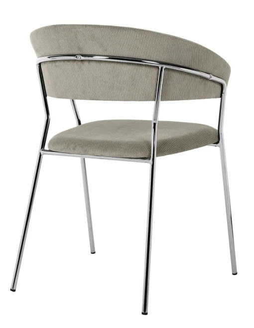 KARE Design Sedia con braccioli Belle beige piedi cromo (2/set) - KARE> Sedie