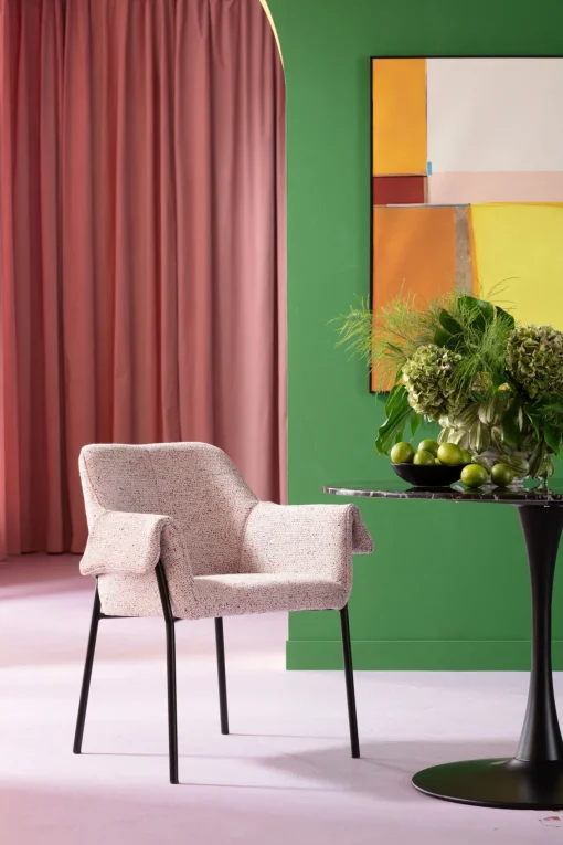 KARE Design Sedia con braccioli Bess Beige Flitter - KARE> Sedie