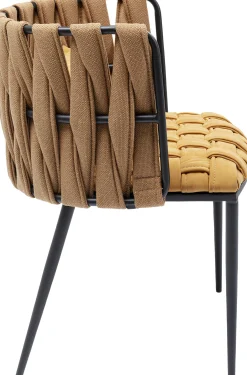 KARE Design SEDIA CON BRACCIOLI CHEERIO GIALLO CON CUSCINO - KARE> Sedie