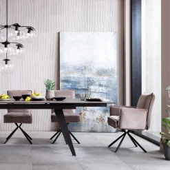 KARE Design Sedia con braccioli Chelsea grigio - KARE> Sedie