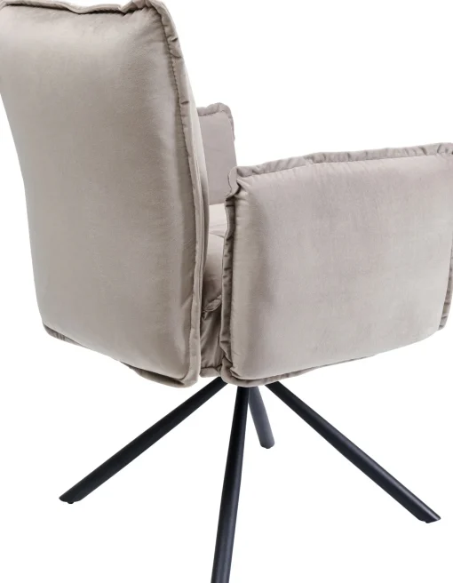 KARE Design Sedia con braccioli Chelsea grigio - KARE> Sedie