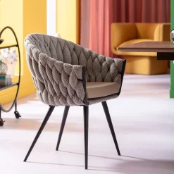 KARE Design SEDIA CON BRACCIOLI KNOT TWEED - KARE> Sedie