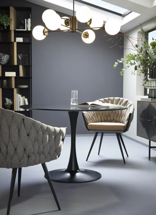 KARE Design SEDIA CON BRACCIOLI KNOT TWEED - KARE> Sedie