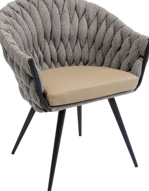 KARE Design SEDIA CON BRACCIOLI KNOT TWEED - KARE> Sedie