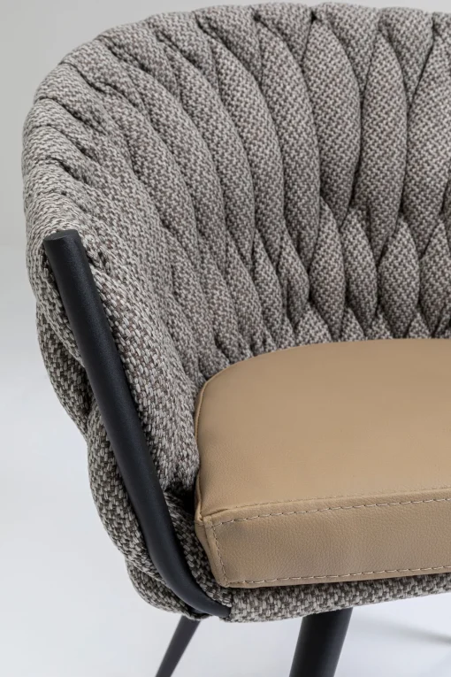 KARE Design SEDIA CON BRACCIOLI KNOT TWEED - KARE> Sedie