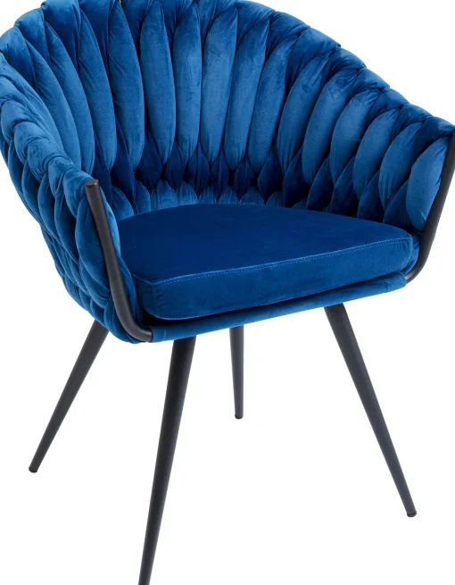 KARE Design SEDIA CON BRACCIOLI KNOT BLU - KARE> Sedie