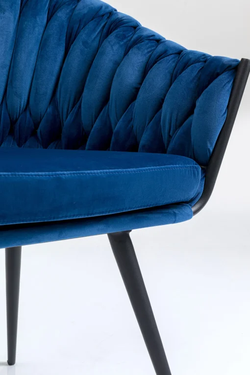 KARE Design SEDIA CON BRACCIOLI KNOT BLU - KARE> Sedie