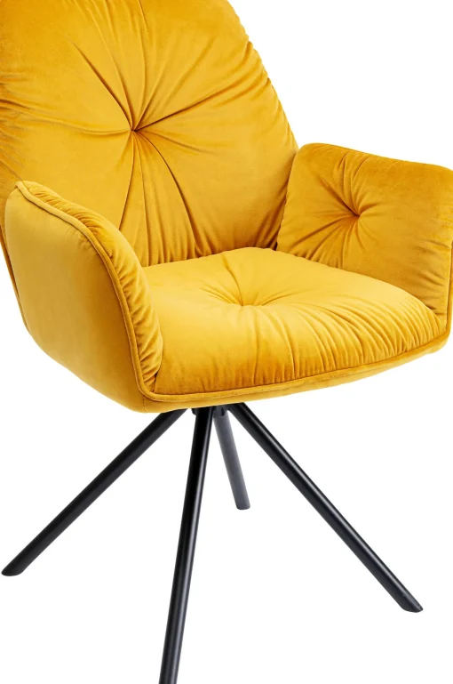 KARE Design SEDIA CON BRACCIOLI MILA GIALLO - KARE> Sedie