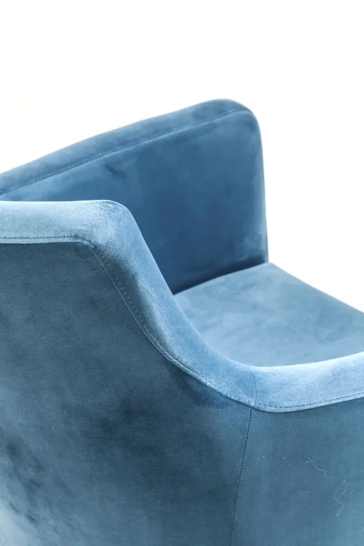 KARE Design SEDIA CON BRACCIOLI MODE VELLUTO PETROLIO - KARE> Sedie