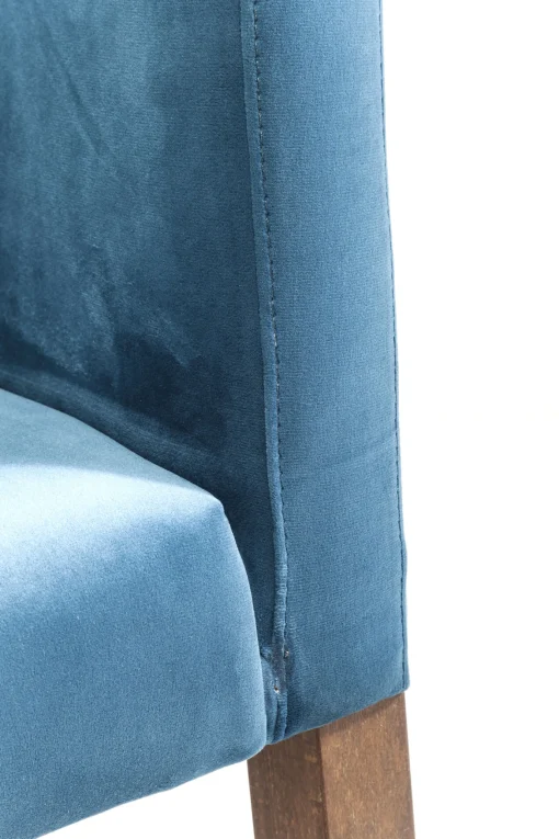 KARE Design SEDIA CON BRACCIOLI MODE VELLUTO PETROLIO - KARE> Sedie