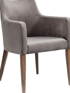 KARE Design SEDIA CON BRACCIOLI MODE VELLUTO GRIGIO - KARE></noscript> Sedie
