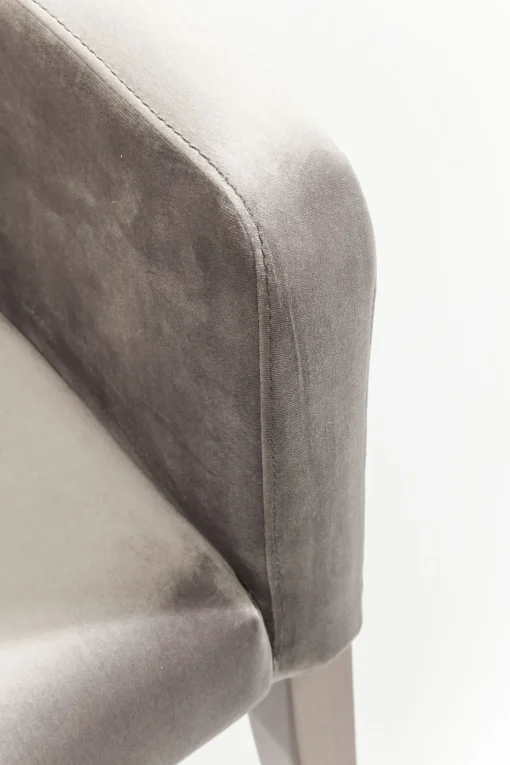 KARE Design SEDIA CON BRACCIOLI MODE VELLUTO GRIGIO - KARE> Sedie