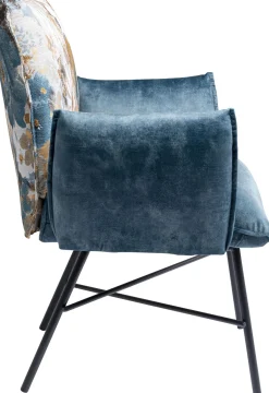 KARE Design Sedia con braccioli Nothing Hill blu - KARE> Sedie
