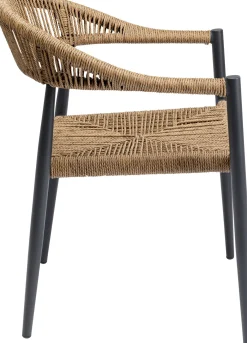 KARE Design Sedia con braccioli Palma beige - KARE> Sedie