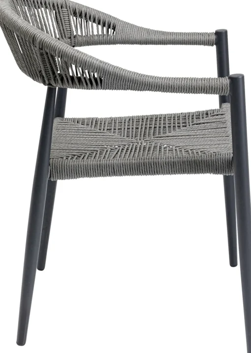 KARE Design Sedia con braccioli Palma grigio - KARE> Sedie