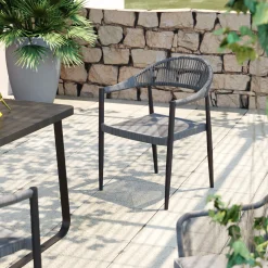 KARE Design Sedia con braccioli Palma grigio - KARE></noscript> Sedie