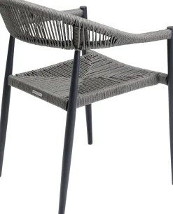 KARE Design Sedia con braccioli Palma grigio - KARE></noscript> Sedie