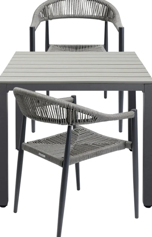 KARE Design Sedia con braccioli Palma grigio - KARE> Sedie