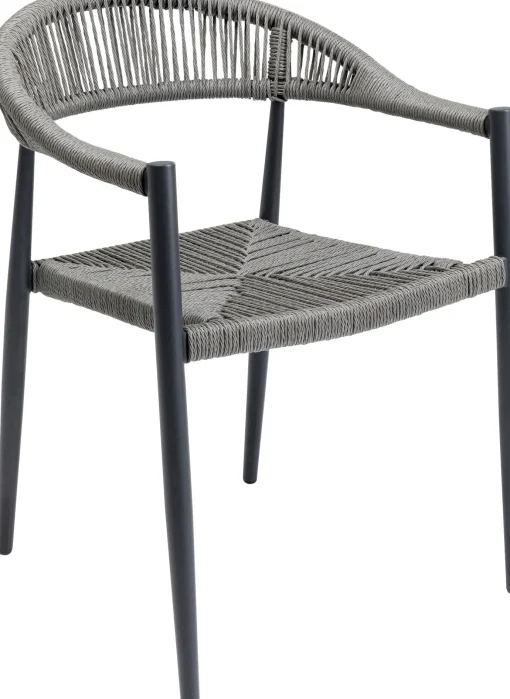 KARE Design Sedia con braccioli Palma grigio - KARE> Sedie