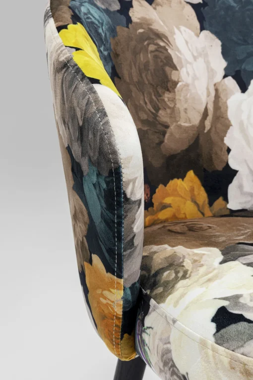 KARE Design SEDIA CON BRACCIOLI PEONY FLOWER GIALLO - KARE> Sedie