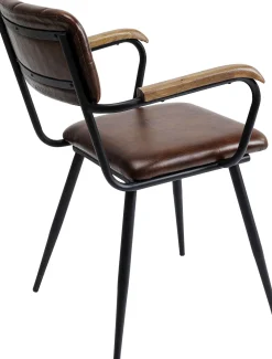 KARE Design Sedia con braccioli Salsa pelle marrone - KARE> Sedie