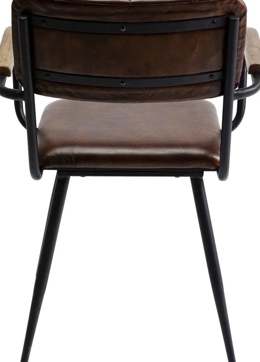 KARE Design Sedia con braccioli Salsa pelle marrone - KARE> Sedie