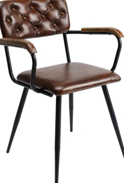 KARE Design Sedia con braccioli Salsa pelle marrone - KARE></noscript> Sedie