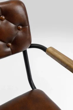 KARE Design Sedia con braccioli Salsa pelle marrone - KARE></noscript> Sedie