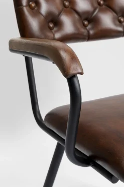KARE Design Sedia con braccioli Salsa pelle marrone - KARE></noscript> Sedie