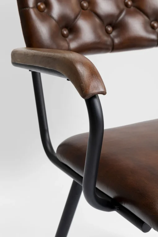 KARE Design Sedia con braccioli Salsa pelle marrone - KARE> Sedie