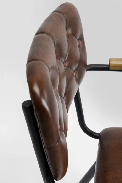 KARE Design Sedia con braccioli Salsa pelle marrone - KARE> Sedie