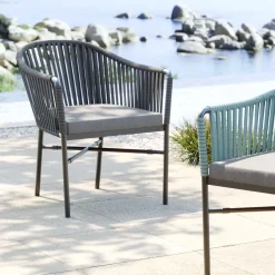 KARE Design Sedia con braccioli Santanyi grigio scuro - KARE> Sedie