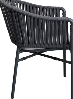 KARE Design Sedia con braccioli Santanyi grigio scuro - KARE> Sedie