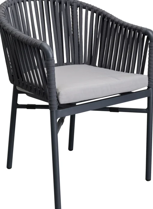 KARE Design Sedia con braccioli Santanyi grigio scuro - KARE> Sedie