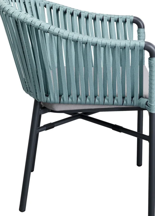 KARE Design Sedia con braccioli Santanyi blu petrolio - KARE> Sedie